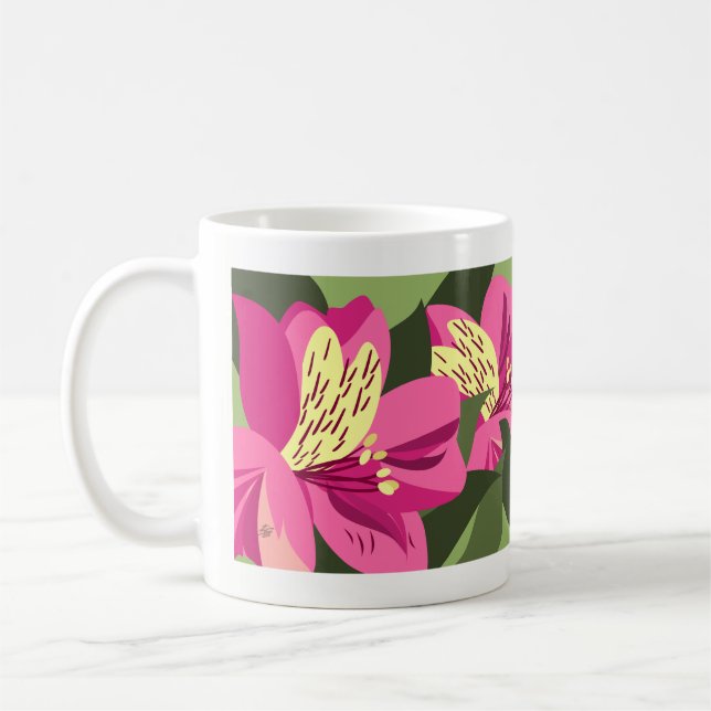 Alstroemeria Flowers Kaffemugg (Vänster)