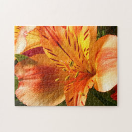 Alstroemeria i Orange Jigszle Puzzle Pussel