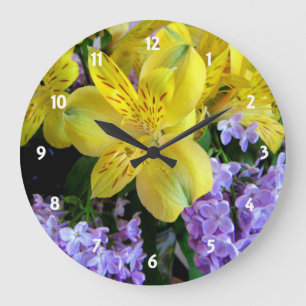 Alstroemeria och lilablommor stor klocka
