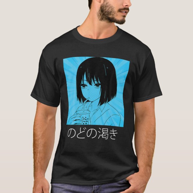 Alt Aesthetic - Manga - Anime Girl - Japansk Emo T Shirt (Framsida)