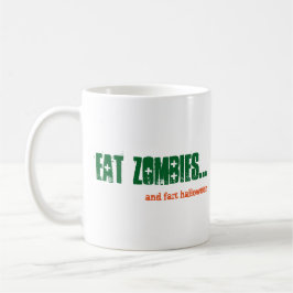 Alt Eat Zombies och Fart Halloween Emo Goth Grönt Kaffemugg
