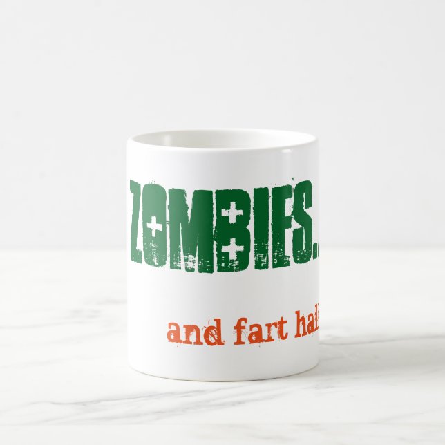 Alt Eat Zombies och Fart Halloween Emo Goth Kaffemugg (Center)