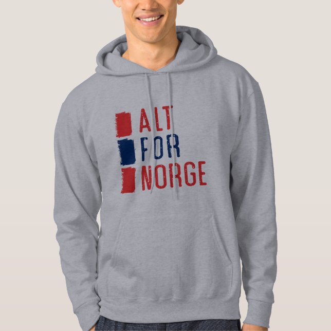 Alt för Norge norsk MottoHoodie Sweatshirt (Framsida)