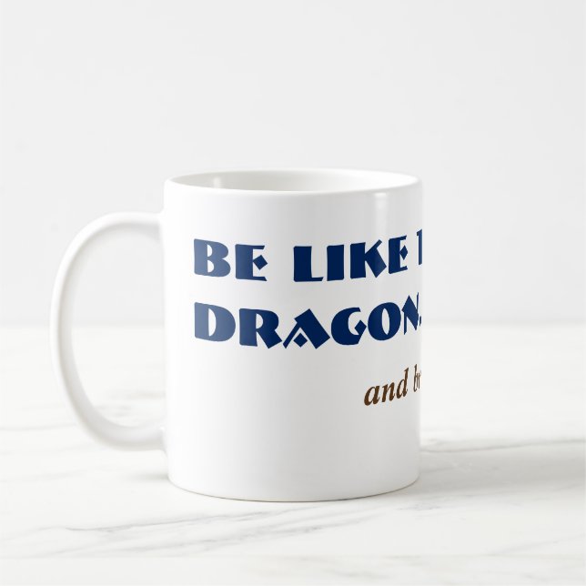 Alt Funny Dragon Fart Joke Mystical Mythical Kaffemugg (Vänster)