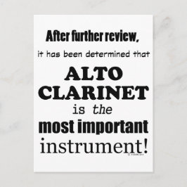 Alt-Klarinett Viktigaste Instrumentet Vykort