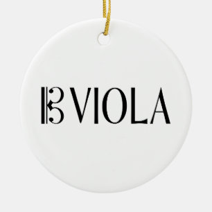 Alt- klav & Viola Julgransprydnad Keramik