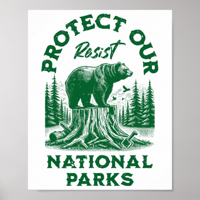 Alt US National Park ResistService Poster (Framsidan)