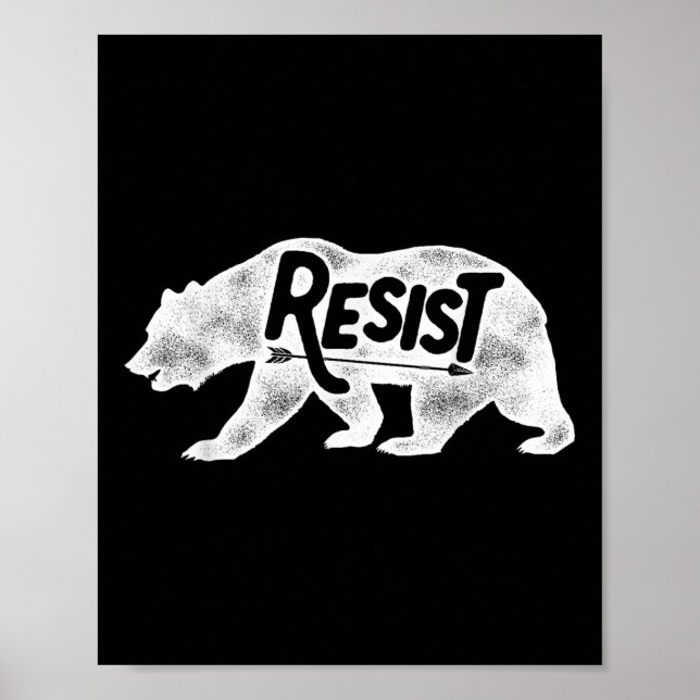 Alt US National Park ResistService T Shirt Bear V Poster (Framsidan)