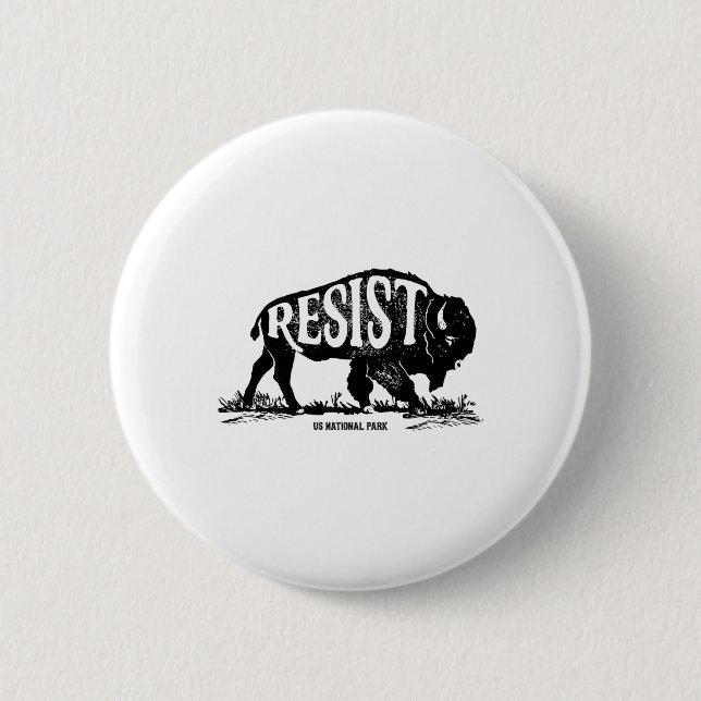 Alt US National Park ResistService T Shirt Bison Knapp (Framsida)