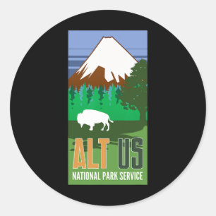 Alt USA:s nationalparksservice Resist Shirt Runt Klistermärke