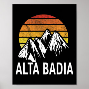 Alta Badia Dolomites Italien Ski Resort Snowboardi Poster