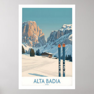 Alta Badia Italien Skidväggs Konst - Italienska Al Poster