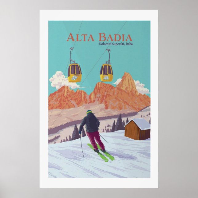 Alta Badia Ski Resort Poster (Framsidan)