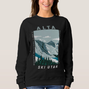 Alta Ski Area Winter Utah Vintage Distress T Shirt