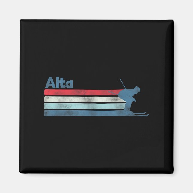 Alta Utah Retro Ski Magnet (Framsidan)