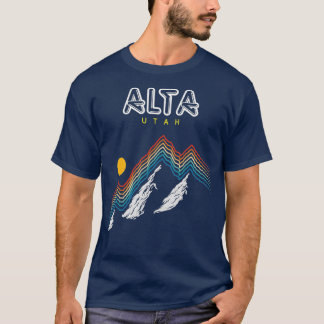 Alta Utah Ski Resort 1980 s Retro Collection T Shirt