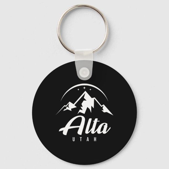 Alta Utah Ski Resort Skiing Snowboarding Nyckelring (Framsida)