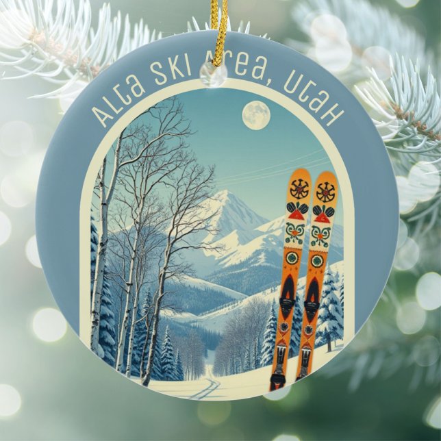 Alta Utah skidområde souvenir  Julgransprydnad Keramik (Skapare uppladdad)