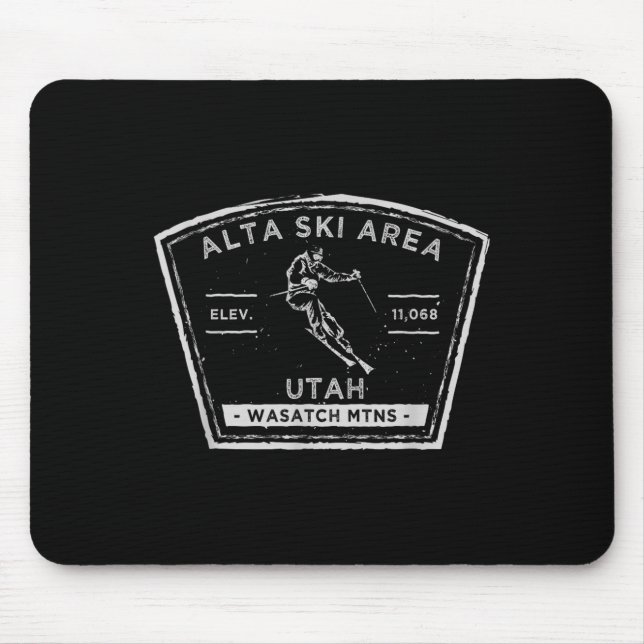 Alta Utah Snö Skiing Musmatta (Framsidan)