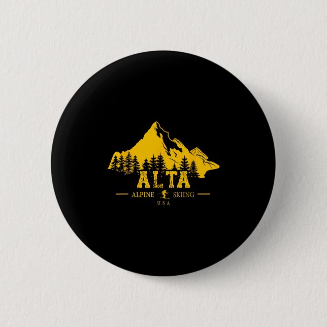 Alta Utah Usa Ski Resort Alpine Skiing Wasatch Mou Knapp (Framsida)