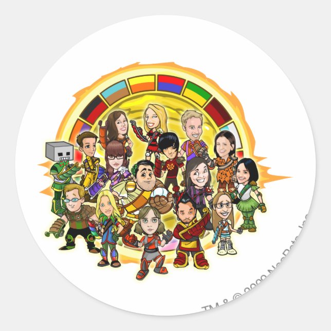 Altador Kopp personalgrupp Runt Klistermärke (Framsida)