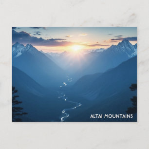 Altai-bergen Mongoliet resa Vykort
