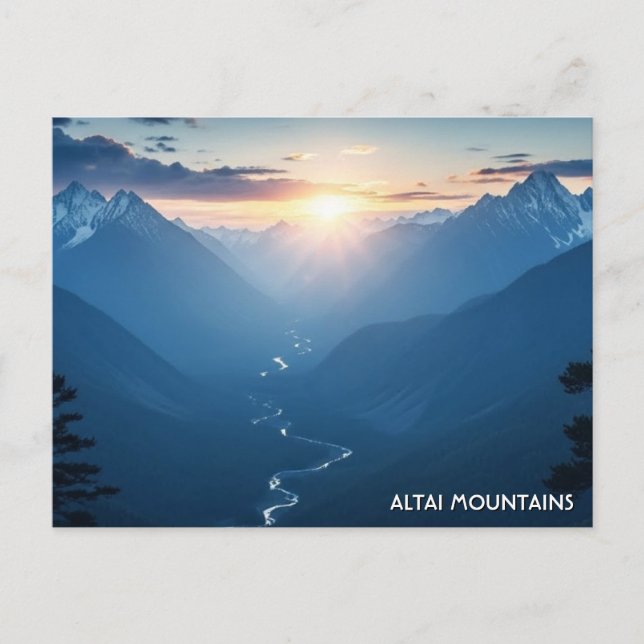 Altai-bergen Mongoliet resa Vykort (Framsida)