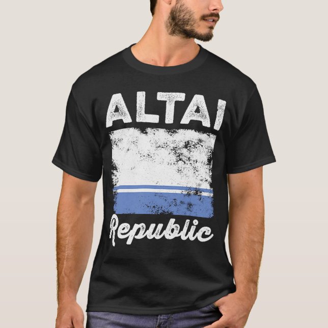 Altai Flagga Distress Manar Women Kids Altaian Fla T Shirt (Framsida)