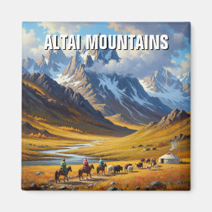 Altai Mountain Mongolia-resa Magnet