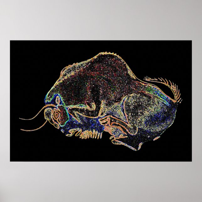 Altamira Bison i Psychedelivision Poster (Framsidan)