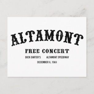 Altamont Free Concert Vykort