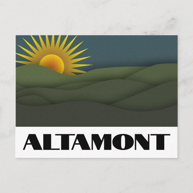 Altamont Kalifornien Plats för 1969 års gratiskons Vykort (Framsida)