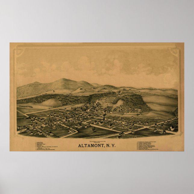 Altamont NY 1889 Poster (Framsidan)