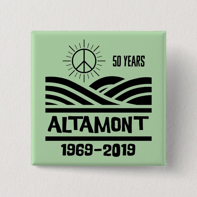 Altamont Speedway 1969-2019 50-årsjubileum Knapp (Framsida)