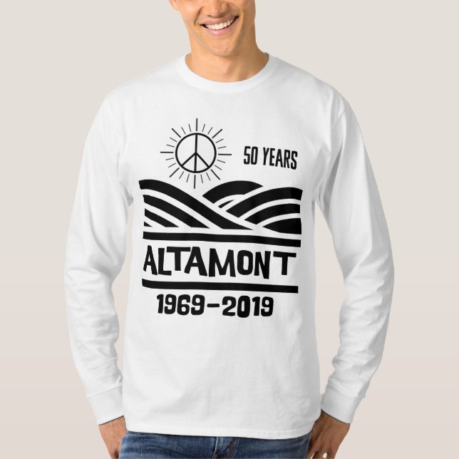 Altamont Speedway 1969-2019 50th Anniversary  T Shirt (Framsida)