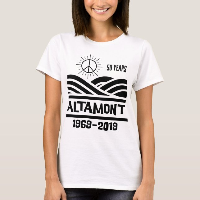 Altamont Speedway 1969-2019 50th Anniversary  T Shirt (Framsida)
