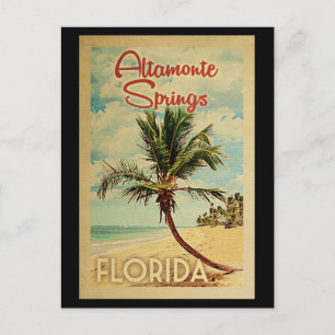 Altamonte Vår Handflatan Träd Vintage resor Vykort