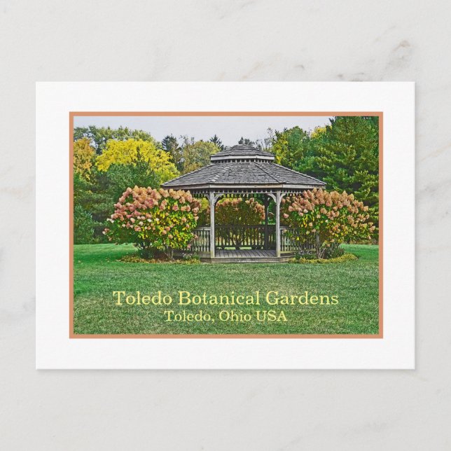 ALTAN OCH HYDRANGEOR/TOLEDO BOTANISKA TRÄDGÅRDAR VYKORT (Framsida)