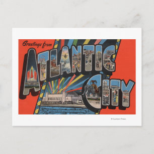 Altantic City, New jersey - Stora Brev Vykort