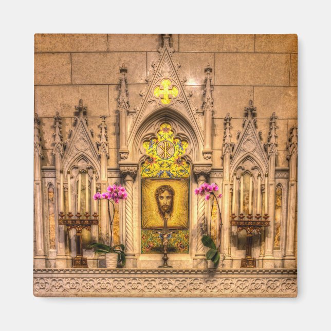 Altar från Heliga Ansikte St Patrick katedral NY Magnet (Framsidan)