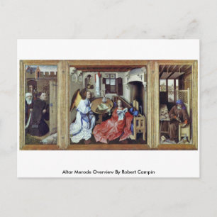 Altar Merode, översikt av Robert Campin Vykort