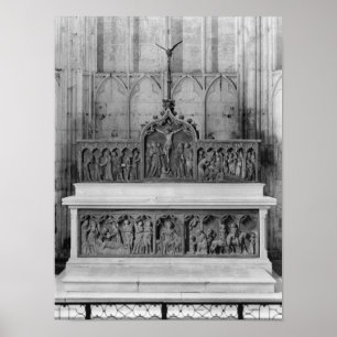 Altar och två dekorerade altarbitar poster