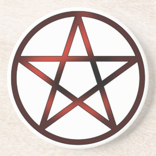 Altar Pentacle - Red Underlägg Sandsten