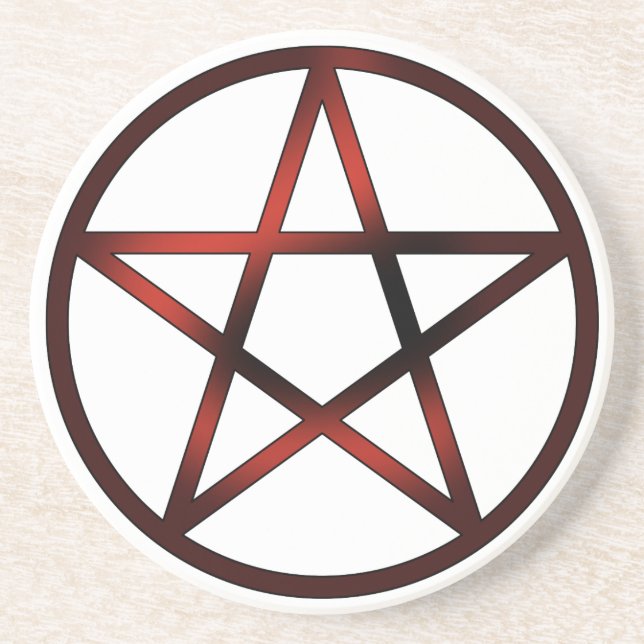 Altar Pentacle - Red Underlägg Sandsten (Framsidan)