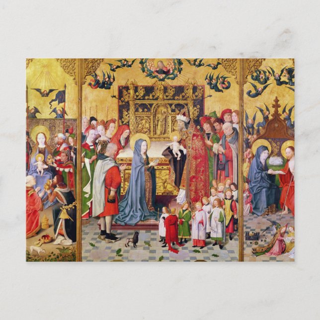 Altarbit av de sju Joys of the Virgin Vykort (Framsida)