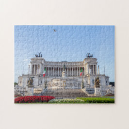 Altare della Patria på morgonen tidigt - Rom, Ital Pussel