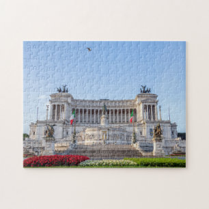 Altare della Patria på morgonen tidigt - Rom, Ital Pussel