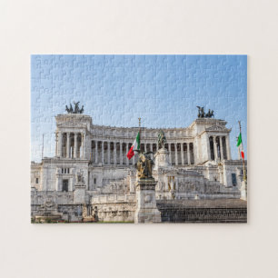 Altare della Patria på morgonen tidigt - Rom, Ital Pussel