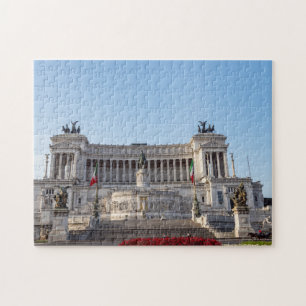 Altare della Patria på morgonen tidigt - Rom, Ital Pussel