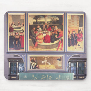 Altare med en Triptych som visar Musmatta